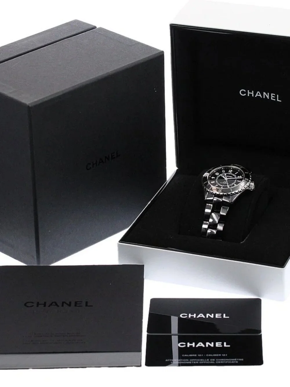 CHANEL J12 H5697 Black ceramic date black Dial Automatic Men's Watch_959755